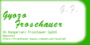 gyozo froschauer business card